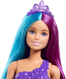 Barbie Dreamtopia Mermaid Doll (13-Inch) with Extra-Long Two-Tone Fantasy Hair, Hairbrush, Tiaras and Styling Accessories, Gift for 3 to 7 Year Olds