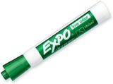 EXPO 80004 Low-Odor Dry Erase Markers, Chisel Tip, Green, 12-Count