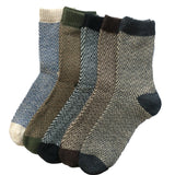 Lovely Annie Women's 5 Pairs Gorgeous Wool Crew Socks Soft, Strong, Super Comfortable With Unique Designs Size 8-11 Stripped