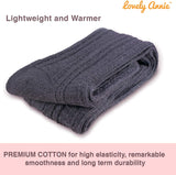 Women's 3 Pairs Thigh High Cotton Socks JM1025 Size 6-9