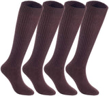 Lian LifeStyle Big Girl's Women's 4 Pairs Knee High Wool Socks LBGFS05 Size 6-9