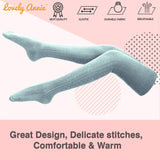 Women's 3 Pairs Thigh High Cotton Socks JM1025 Size 6-9