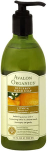 Avalon Organics Glycerin Liquid Hand Soap Lemon 12 fl oz (Pack of 8)