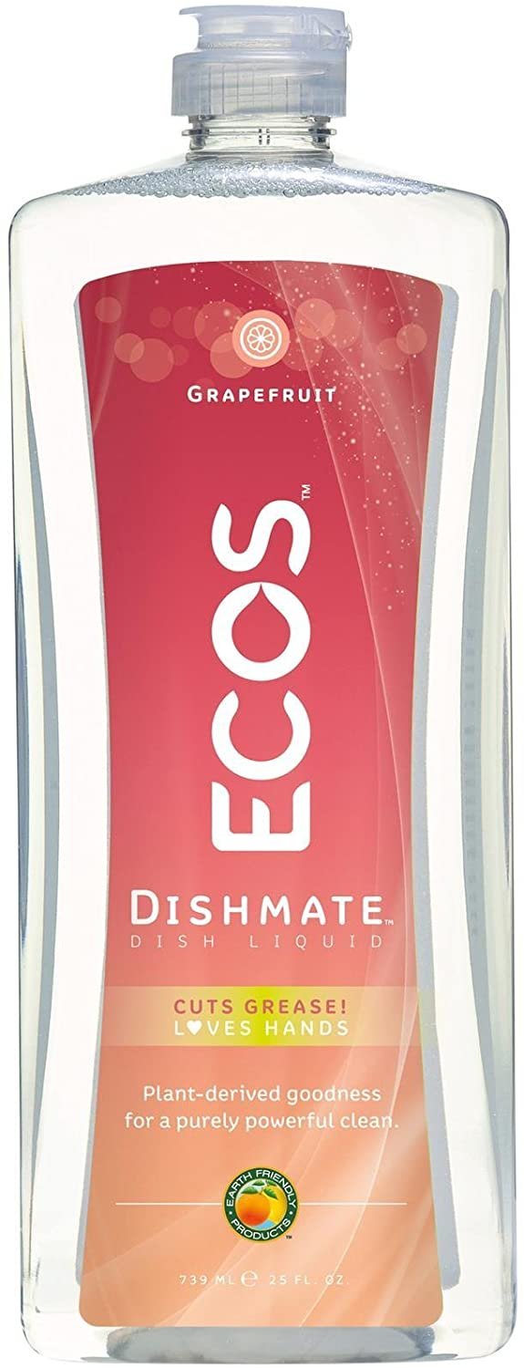 Non Toxic, Hypoallergenic Dishmate, Grapefruit, Ultra-Concentrated, Without Dyes, Parabens, Phosphates, Phthalates, Pack of 5, 25 FL OZ Per Pack