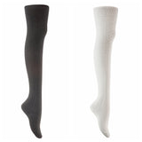 Lian LifeStyle Women's 2 Pairs Adorable Thigh High Cotton Socks LLS1025 Size 6-9
