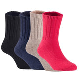 Children's Durable, Stretchable, Thick & Warm Wool Crew Socks. Perfect as Winter Snow Sock and All Seasons FS01, 4 Pair, Size 4Y-6Y, Black, Navy, Biege, Red
