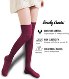 Women's 3 Pairs Thigh High Cotton Socks JM1025 Size 6-9