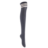 Lian LifeStyle Women's 4 Pairs Adorable Thigh High Cotton Socks L1022 Size 6-9