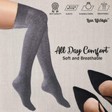 Lian LifeStyle Luxurious Angora Women's 5 Pairs Wool Crew Socks Size 6-9