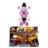 Five Nights at Freddy's Pizza Simulator - Helpy Collectible Figure + Control ‘N Conquer Large Dinosaur Figure with Authentic Detail, Pack of 2