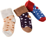 Lian LifeStyle Baby Toddler 6 Pairs Wool Socks Dotted Random Color