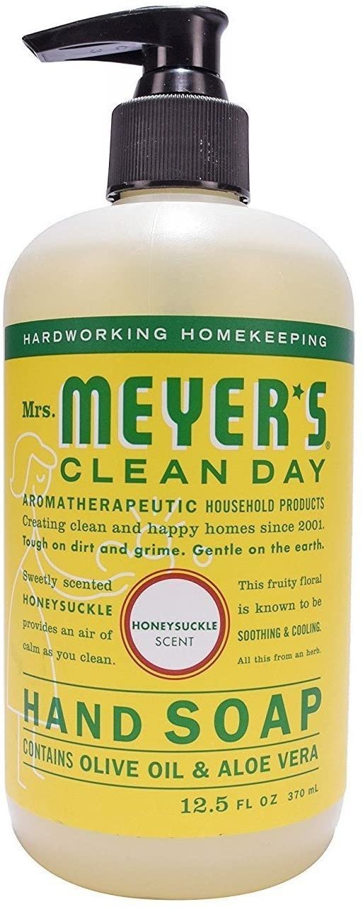 Mrs Meyers Hand Soap Honey Suckle 12.5 Ounce Pump (370ml) (3 Pack)
