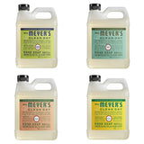 Mrs. Meyers Clean Day Liquid Hand Soap Refill, 1 Pack Lemon Verbena, 1 Pack Basil, 1 Pack Geranium, 1 Pack Lavender, 33 OZ each