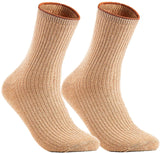 Lian LifeStyle Women's 2 Pairs Cute & Comfortable Wool Crew Socks Size 6-9 HR1612