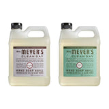 Mrs. Meyers Clean Day Liquid Hand Soap Refill, 1 Pack Lavender, 1 Pack Basil, 33 OZ each