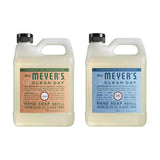 Mrs. Meyers Clean Day Liquid Hand Soap Refill, 1 Pack Geranium, 1 Pack Rain water, 33 OZ each