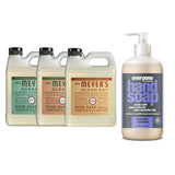 Liquid Hand Soap Refill, 1 Pack Basil, 1 Pack Geranium, 1 Pack Oat Blossom, 33 OZ each include 1, 12.75 OZ Bottle of Hand Soap Lavender + Coconut