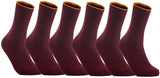 Lian LifeStyle Women's 6 Pairs Cute & Comfortable Wool Crew Socks Size 6-9 HR1612