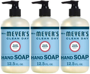 Mrs. Meyer's Clean Day Liquid Hand Soap, Cruelty Free and Biodegradable Formula, Rain Water Scent, 12.5 oz