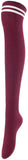 Lovely Annie Women's 3 Pairs Over Knee High Thigh High Cotton Socks Size 6-9 A1023
