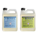 Mrs. Meyers Clean Day Liquid Hand Soap Refill, 1 Pack Lemon Verbena, 1 Pack Rain water, 33 OZ each
