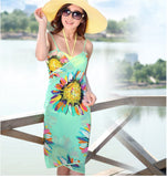 Lian LifeStyle Women's Sexy Bikini Swimsuit Swimwear Cover Up Beach Dress
