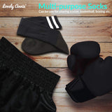 Lovely Annie Girls' 2 Pairs Knee High Sports Socks for Baseball/Soccer/Lacrosse 003 S(Black)