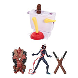 Flushin' Frenzy + Venom 6-inch Collectible Action Figure Toy Ghost-Spider Premium Design, Pack of 2