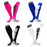 Lian LifeStyle Gorgeous Women's  4 Pair Long Athletic Football Soccer Socks Sport Tube Socks M XL0032-(Random Color)