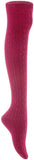 Lian LifeStyle Women's 1 Pair Over Knee High Thigh High Cotton Socks Size 6-9 L1024-1p