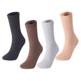 Men's 4 Pairs High Performance Wool Socks | Breathable & Lightweight Crew Socks as Hiking Socks & Running Socks FS03 Medium  (Random)