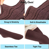 Women's 3 Pairs Thigh High Cotton Socks JM1025 Size 6-9