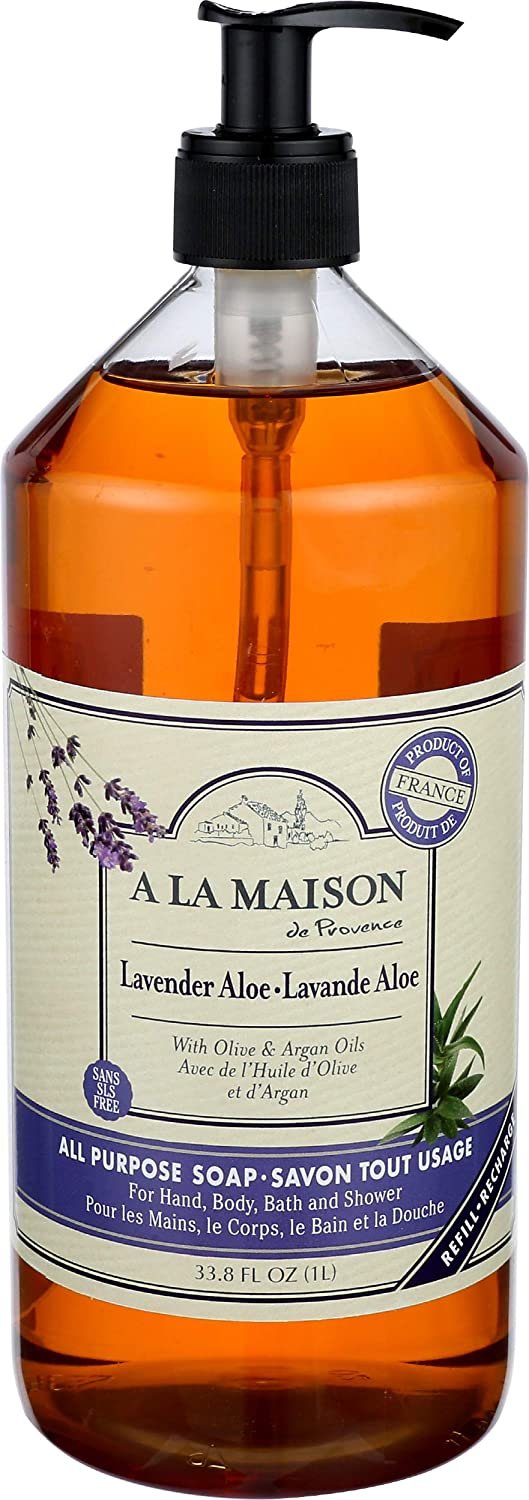 A LA MAISON Liquid soap, Aloe, Brown, Lavender, 33.8 Fl Oz