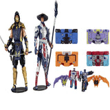 Toys Mortal Kombat Scorpion and Raiden 7" Action Figure Multipack + Transformers Micromaster WFC-GS10 1.5-inch Soundwave Spy Patrol (3rd Unit 4-Pack), Pack of 2