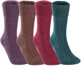 Lian LifeStyle Perfect Fit Women's Wool Crew Socks L1860 Size 6-9