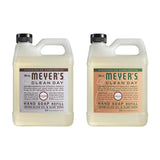 Mrs. Meyers Clean Day Liquid Hand Soap Refill, 1 Pack Lavender, 1 Pack Geranium, 33 OZ each
