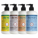 Mrs. Meyers Clean Day Hand Lotion, 1 Pack Honeysuckle, 1 Pack Lavender, 1 Pack Geranium, 1 Pack Rainwater, 12 OZ each