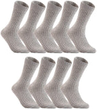 Lian LifeStyle Ultralight Men's 9 Pairs Breathable Wool Crew Socks Size 6-9