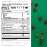 Kids Formula & Fiber Daily Gummy Multivitamin: Fiber for Digestive Health, Vitamin C, D3, & Zinc for Immunity, Omega 3 Fish Oil (EPA & DHA), B6, Methyl B12, 120 Count 4-Packs