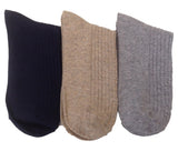 3 Pairs High Performance, Breathable, Lightweight Men's Wool Crew Socks as Hiking Socks & Running Socks Size 6-9 Solid 3 Color