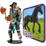 Toys Mortal Kombat Sub Zero Bloody Frozen Over Skin 7” Action Figure + Horse Club Animal Figurine Horse Toys for Girls and Boys, Pack of 2