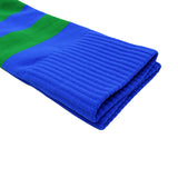 Lovely Annie Boy's 1 Pair Knee High Sports Socks | Lighweight & Breathable Socks - Comfortable & Durable Size M MS1604101 (Blue w/ Green Strip)