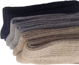 Lian LifeStyle Men's 3 or 6 Pairs Wool Socks Solid Color Size 8-11