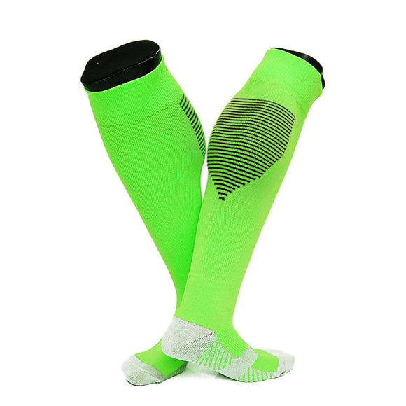 Lian LifeStyle Exceptional 1 Pair Knee High Sports Socks for Soccer, Softball, Baseball, Soccer, and Many Other Sports XL0034 Size 6-9 (US) (GRNBLK)