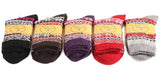 Lovely Annie Girl's 5 Pairs Pack Fashion Plaid-Maple Leaf Wool Socks One Size 6-9