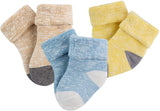 Lian LifeStyle Premium Children's 3 Pairs Cotton Crew Socks ZM03 Size 0Y-2YB