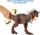 Jurassic World Camp Cretaceous Isla Nublar Control ‘N Conquer Carnotaurus Toro Large Dinosaur Figure with Primal Attack Feature, Sounds, Movable Joints, Authentic Detail; Map & Stickers