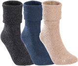 Lian LifeStyle Perfect Fit and Cozy Women's Wool Crew Socks L1885 Size 6-9