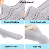 Women's 3 Pairs Thigh High Cotton Socks JM1025 Size 6-9