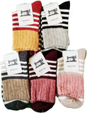 Lian LifeStyle Women's 5 Pairs Cozy Wool Blend Crew Socks HR158073 Size 6-9